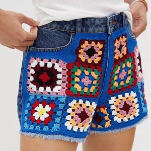 Farm Rio Crochet High Rise Shorts